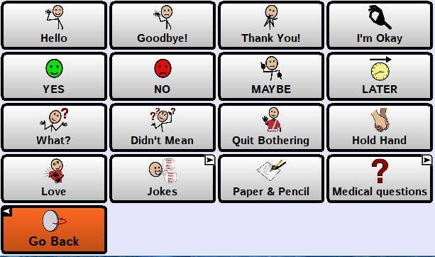 noddle-chat AT AAC software, speech generating device, nurse call